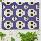 Creepy Niedlich Kawaii Goth Skull Pattern Geschirrtuch (Gefaltet)