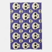 Creepy Niedlich Kawaii Goth Skull Pattern Geschirrtuch (Vertikal)