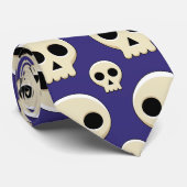 Creepy Niedlich Kawaii Goth Skull Pattern Krawatte (Gerollt)