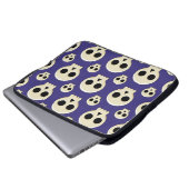 Creepy Niedlich Kawaii Goth Skull Pattern Laptopschutzhülle (Vorne Knopf)