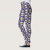 Creepy Niedlich Kawaii Goth Skull Pattern Leggings (Links)