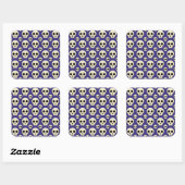 Creepy Niedlich Kawaii Goth Skull Pattern Quadratischer Aufkleber (Blatt)