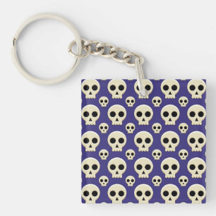 Creepy Niedlich Kawaii Goth Skull Pattern Schlüsselanhänger