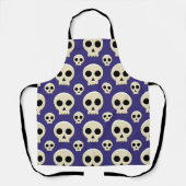 Creepy Niedlich Kawaii Goth Skull Pattern Schürze (Vorderseite)