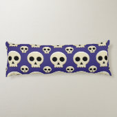 Creepy Niedlich Kawaii Goth Skull Pattern Seitenschläferkissen (Rückseite)