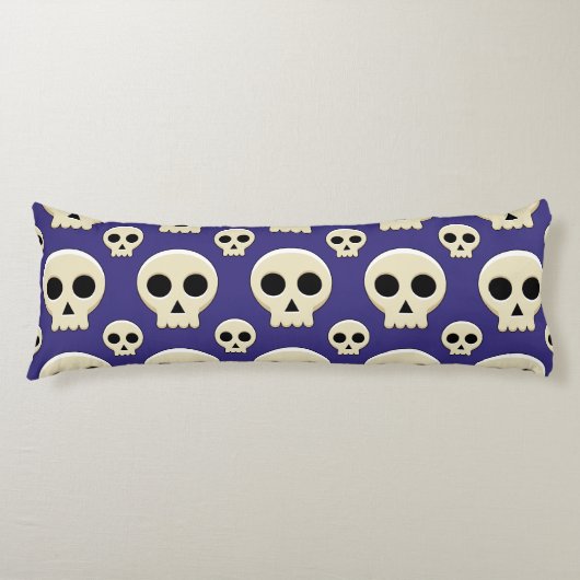 Creepy Niedlich Kawaii Goth Skull Pattern Seitenschläferkissen (Vorderseite)