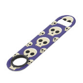 Creepy Niedlich Kawaii Goth Skull Pattern Speed Flaschenöffner (Vorderseite Schrägansicht)