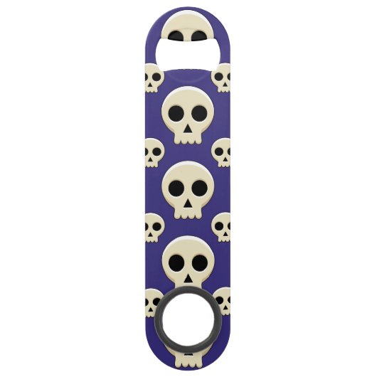Creepy Niedlich Kawaii Goth Skull Pattern Speed Flaschenöffner (Vorderseite)