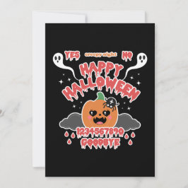 Creepy Niedlich Kawaii Halloween Ghost Board Feiertagskarte