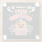 Creepy Niedlich Kawaii Halloween Ghost Board Glasuntersetzer (Rückseite)