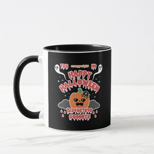 Creepy Niedlich Kawaii Halloween Ghost Board Tasse (Links)