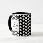 Creepy Niedlich Skulls Initialen Tasse (Vorderseite Links)
