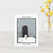 Creepy Niedlicher Stall Owl Gothic Tinte Geburtsta Karte (Gelbe Blume)