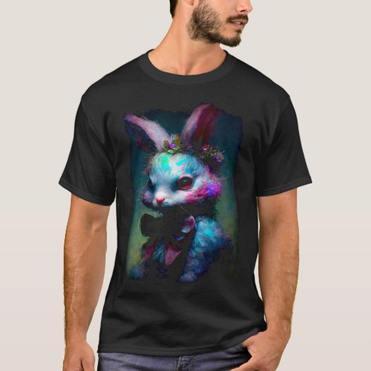 Creepy Nightmare Bunny Rabbit Silently Judges You T-Shirt (Vorderseite)