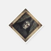 Creepy Nun Gothic Halloween Geständnis Serviette (Ecke)