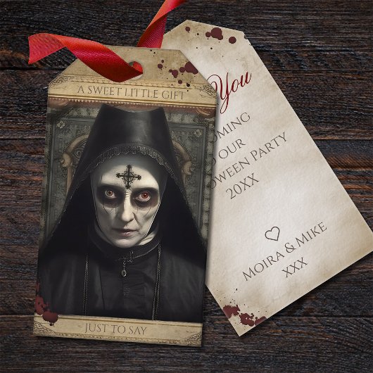 Creepy Nun Spuk Halloween Gefallen Geschenkanhänger