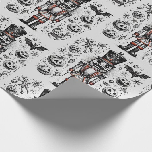 Creepy Nutcracker Geschenkpapier (Ecke)