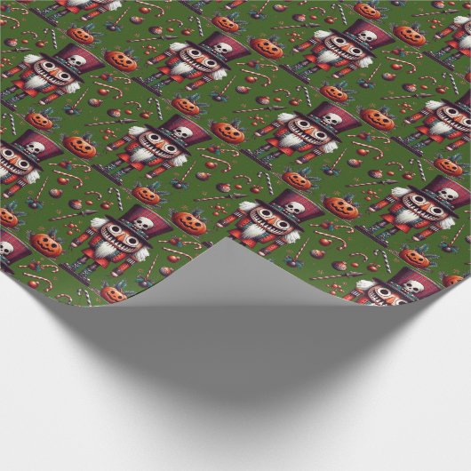 Creepy Nutcracker Geschenkpapier (Ecke)
