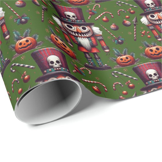 Creepy Nutcracker Geschenkpapier (Rolleneckpunkt)