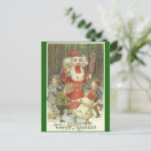 Creepy Nutcracker Postcard Feiertagspostkarte (Stehend Vorderseite)