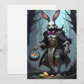 Creepy Oaster Bunny Dark Fantasy Feiertagskarte (Vorne/Hinten)