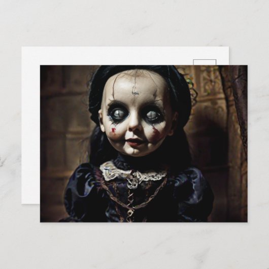 Creepy Old Doll Postkarte (Vorne/Hinten)