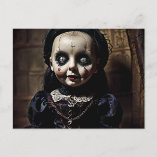 Creepy Old Doll Postkarte (Vorderseite)