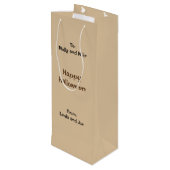 Creepy Old Hexe Giison Äpfel Candy Geschenktüte Für Weinflaschen (Rückseite Schrägansicht)