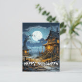 Creepy Old Spuk House Postkarte (Stehend Vorderseite)