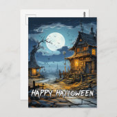 Creepy Old Spuk House Postkarte (Vorne/Hinten)