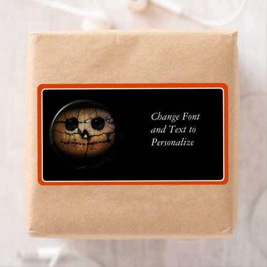 Creepy Orange Pumpkin Jack-o-Lantern (Insitu)