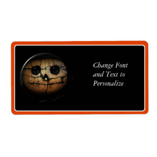 Creepy Orange Pumpkin Jack-o-Lantern