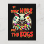 Creepy Ostersonne mit bunten Ostereiern Postkarte (Vorderseite)