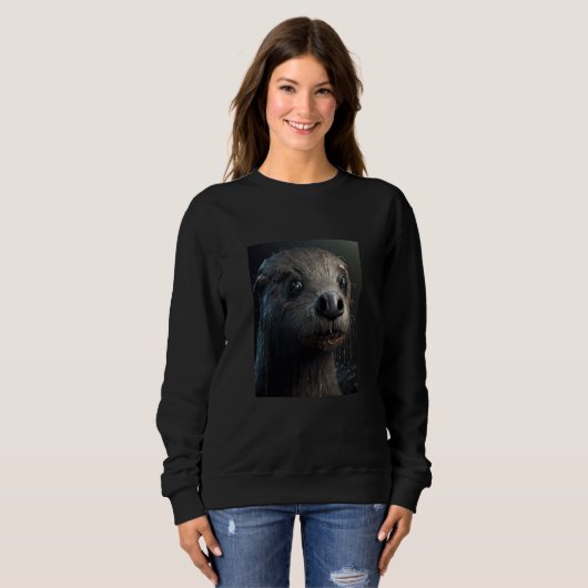 Creepy Otter Creature Spooky Zombie Otter 2 Sweatshirt (Vorne ganz)
