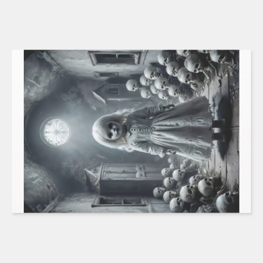 Creepy Phantom Doll Trio - Decoupage - Geschenkpapier Set (Vorderseite)