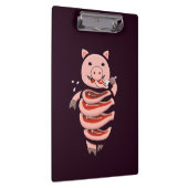Creepy Pig Ironic Horror Klemmbrett (Rechts)