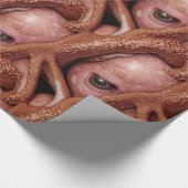 Creepy Pink Alien Octopus Augen und Tentakel Geschenkpapier (Ecke)