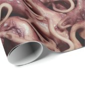 Creepy Pink Alien Slimy Tentacle and Vines Geschenkpapier (Rolleneckpunkt)
