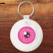 Creepy Pink Eyeball Schlüsselanhänger (Vorderseite)