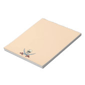 Creepy Pirate Skull & Crossed Cutlasses Notizblock (Rotiert)