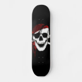 Creepy Pirate Skull und Crossbones Skateboard (Vorderseite)