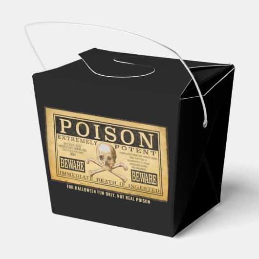 Creepy "POISON" Halloween Favor Box Geschenkschachtel (Rückseite)
