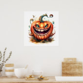 Creepy Pumpkin Art Poster (Küche)