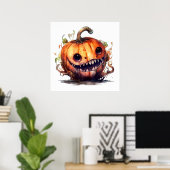 Creepy Pumpkin Art Poster (Heimbüro)