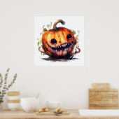 Creepy Pumpkin Art Poster (Küche)