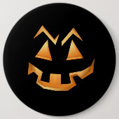 Creepy Pumpkin Face Halloween Button (Vorderseite)