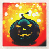Creepy Pumpkin Glasuntersetzer (Vorderseite)