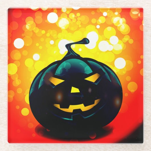 Creepy Pumpkin Glasuntersetzer (Vorderseite)