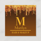 CREEPY PUMPKIN HALLOWEEN QUADRATISCHE VISITENKARTE (Vorderseite)