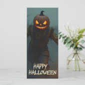 Creepy Pumpkin Head Halloween Szene (Stehend Vorderseite)